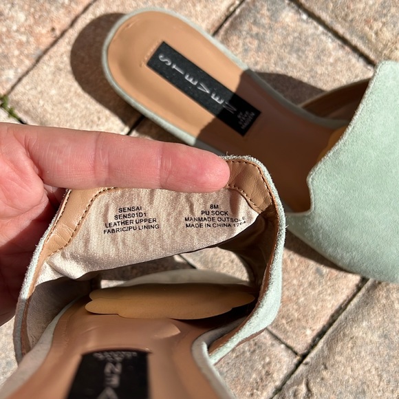 Steven by Steve Madden Sensai Green Suede Sandals Slides Open Toe Mule Size 8 - Picture 7 of 10